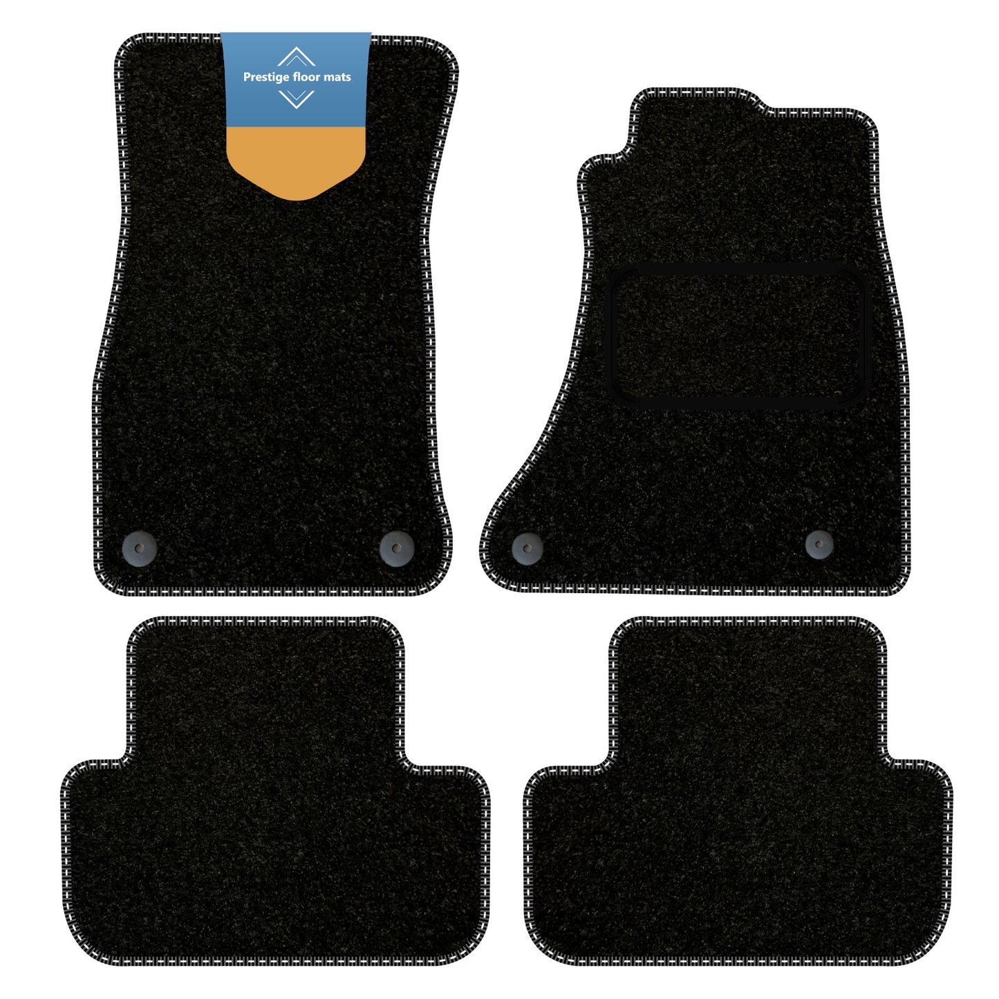 Fits Audi A4 2008-2015 Black Carpet with Coloured Stitch Edge